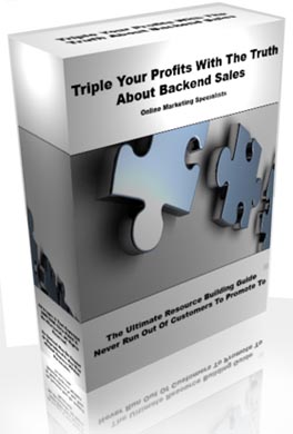 Product picture Triple Your Profits With The Truth About Backend Sales
